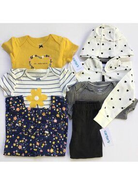 Carters Toddler Girl 2 Outfit Sets 18M Hearts Floral Jacket NWT